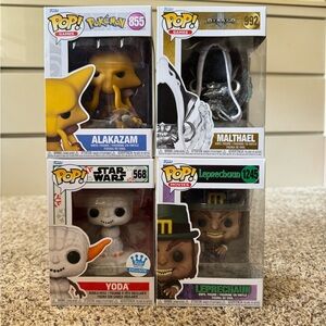 Funko Pop Collectible Figures - Yellow, Black, White, Brown